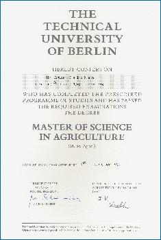 Agricultural Science, MSc